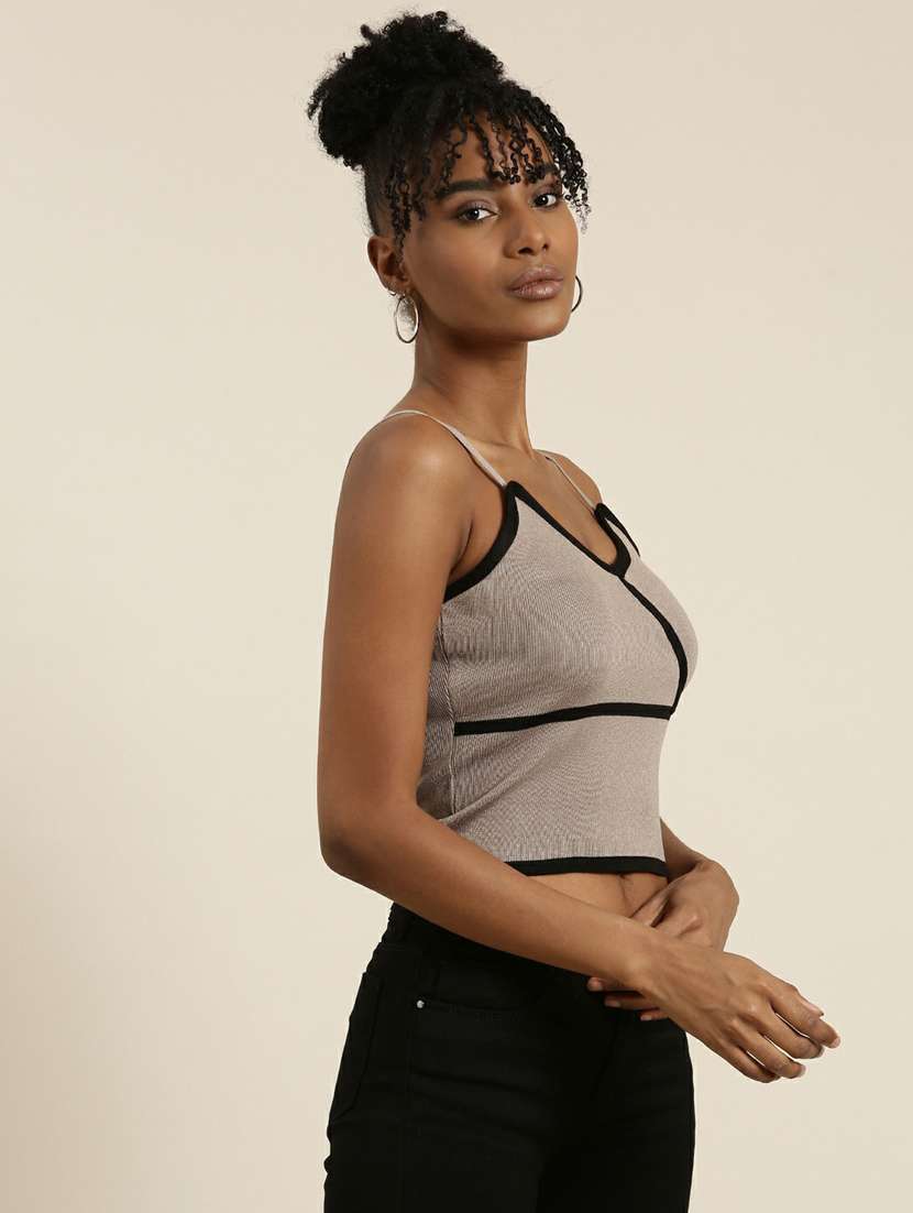 grey acrylic camisole top - 19948637 -  Standard Image - 1