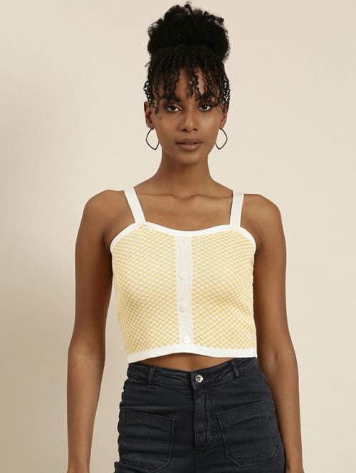 yellow acrylic camisole top - 19948643 -  Standard Image - 0