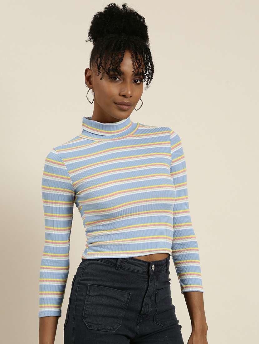 women's crop high neck top - 19948659 -  Standard Image - 1