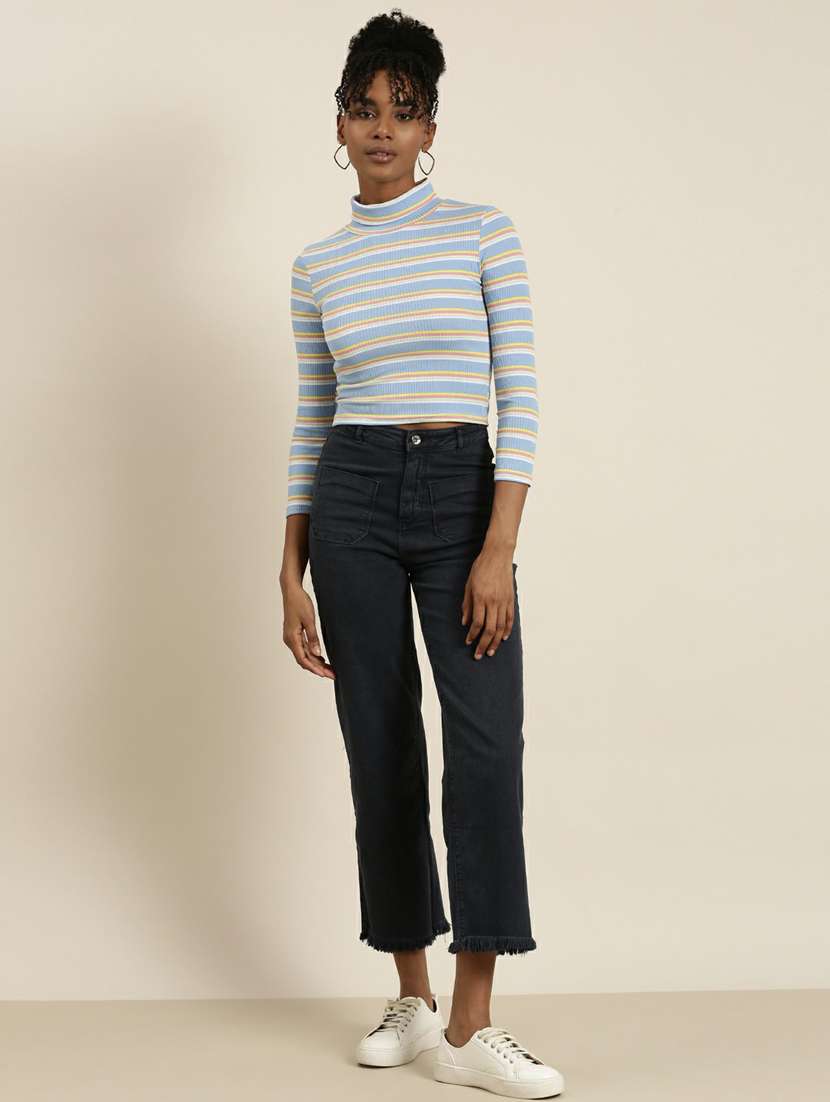 women's crop high neck top - 19948659 - Standard Image - 4