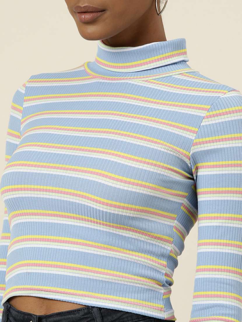 women's crop high neck top - 19948659 - Standard Image - 6