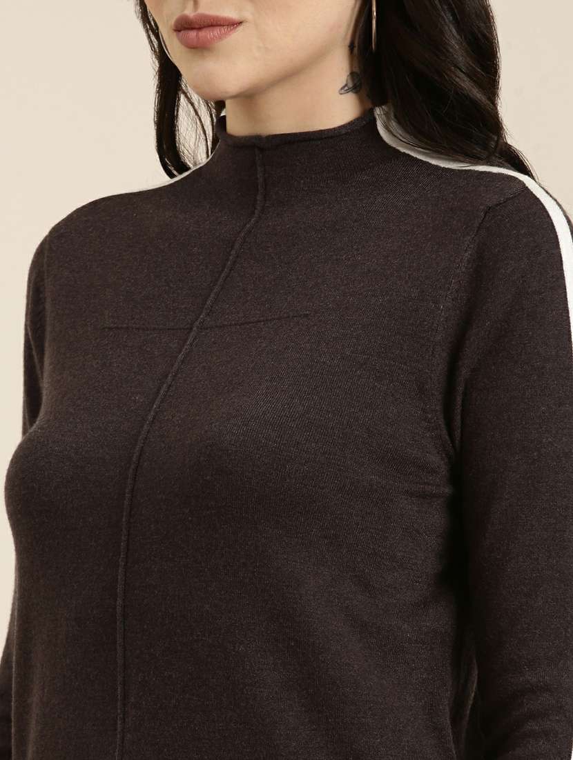women's straight high neck top - 19948675 - Standard Image - 6