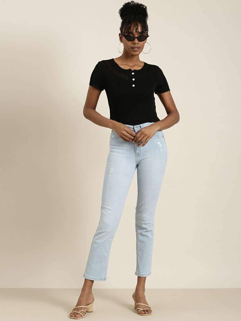 women's straight round neck top - 19948683 -  Standard Image - 4