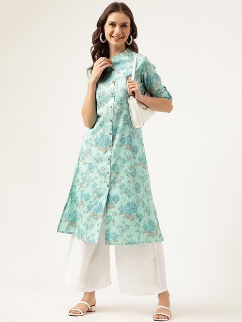 women's front slit kurta - 19948924 - Standard Image - 0