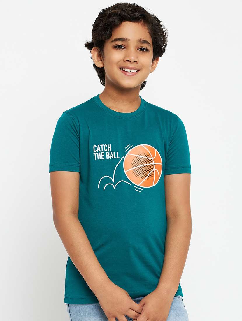 boys round neck printed t-shirt