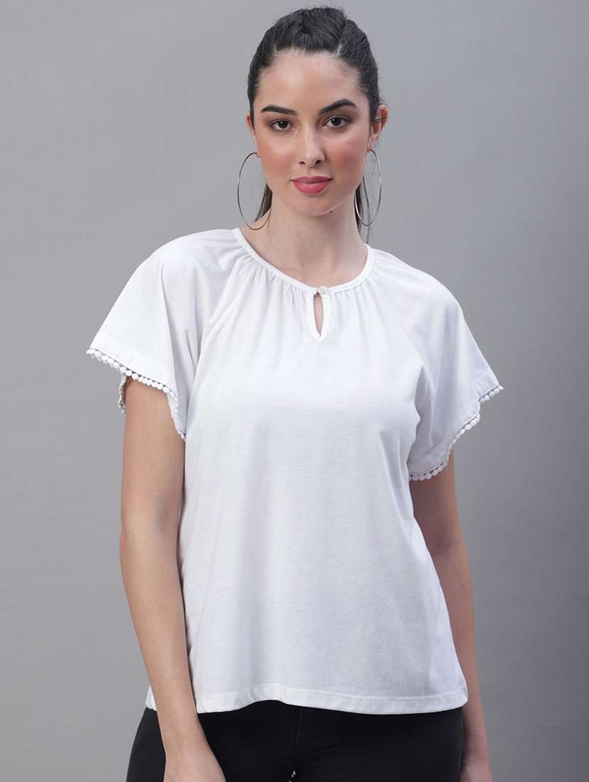 women's a line round neck top