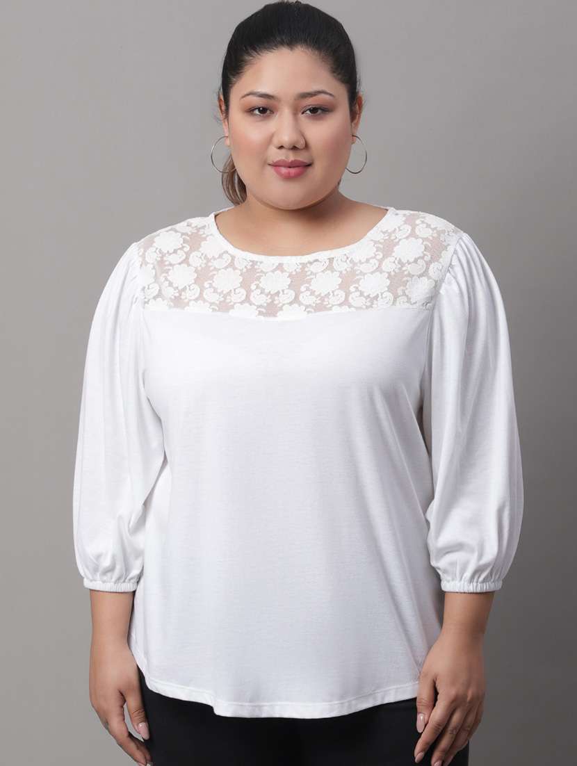women's straight round neck top