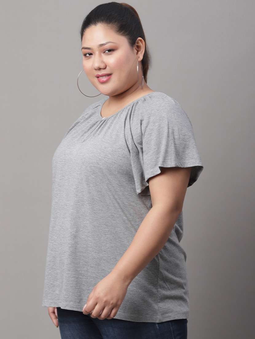 women's straight round neck top - 19950602 -  Standard Image - 1