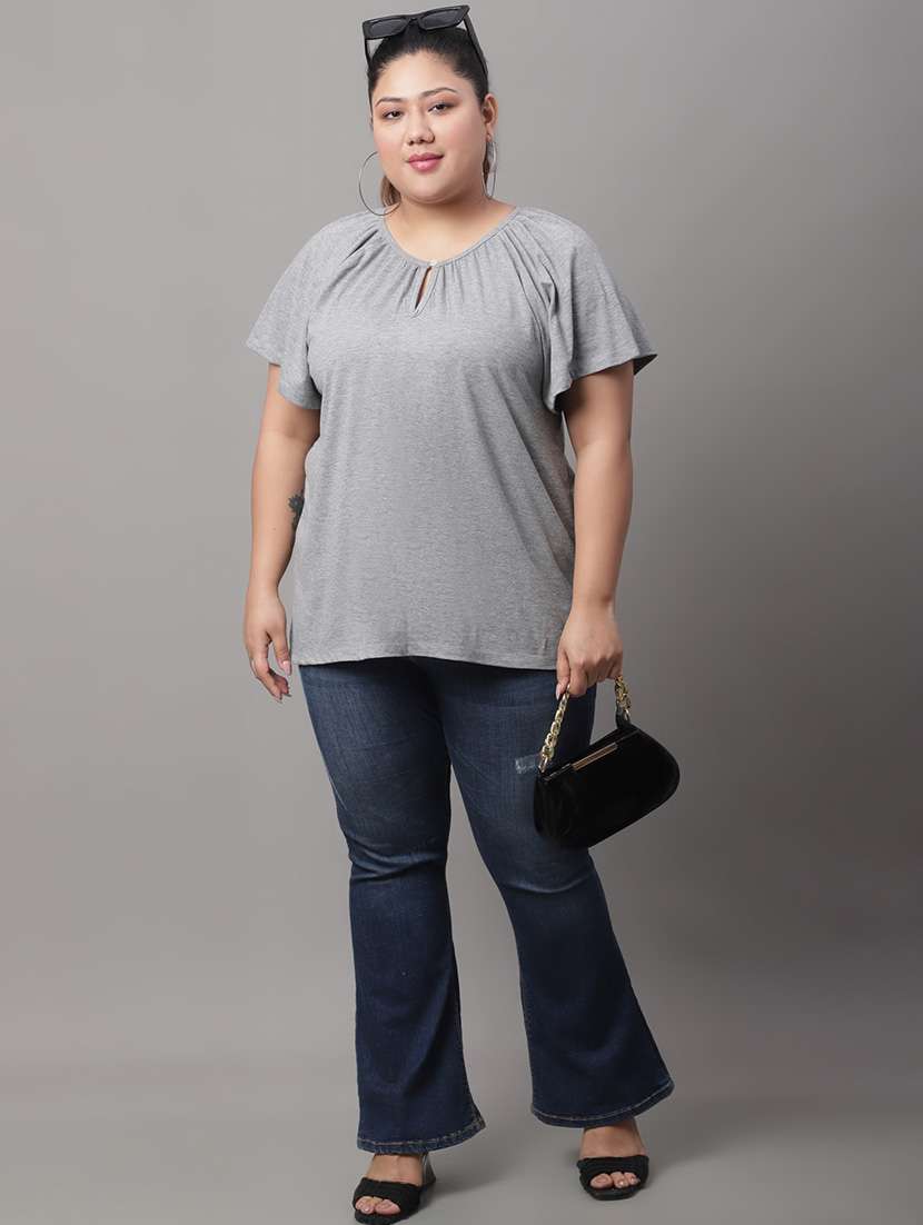 women's straight round neck top - 19950602 -  Standard Image - 4