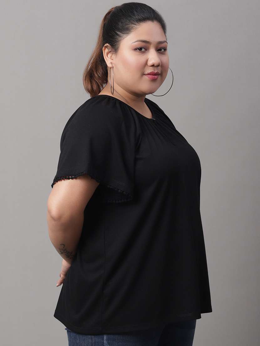 women's straight round neck top - 19950608 -  Standard Image - 1