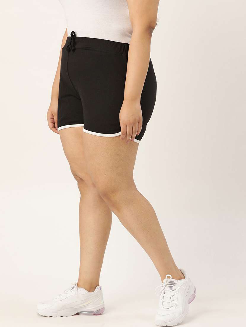 mid rise solid plus shorts - 19950621 -  Standard Image - 1