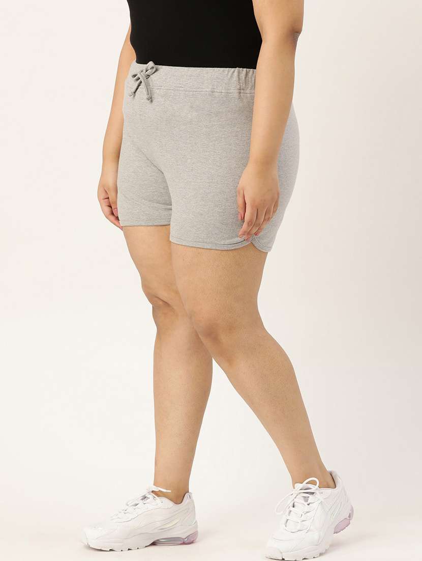 mid rise solid plus shorts - 19950622 -  Standard Image - 1