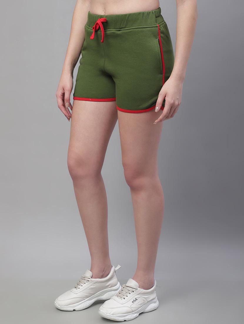 drawstring waist solid hot pants - 19950631 - Standard Image - 1