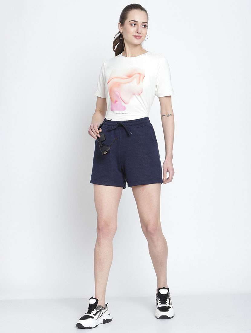 drawstring waist solid regular shorts - 19950658 -  Standard Image - 4