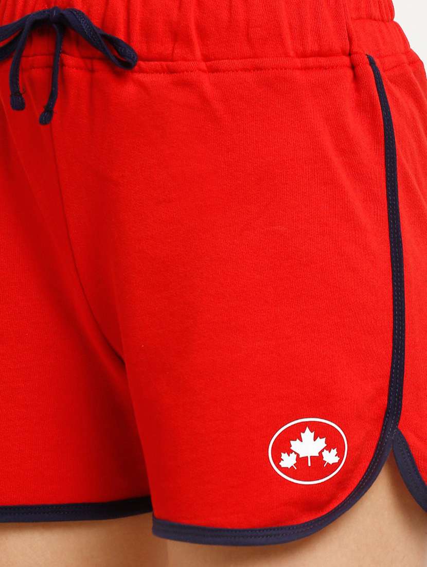 mid rise solid regular shorts - 19950692 -  Standard Image - 4