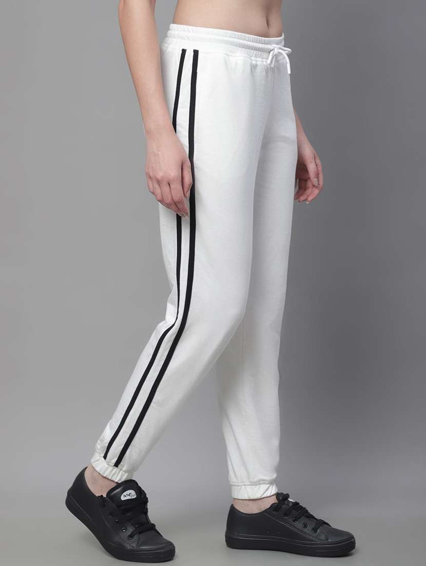 white cotton blend track pants - 19950733 -  Standard Image - 1