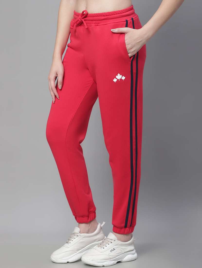 red cotton blend track pants - 19950734 -  Standard Image - 1
