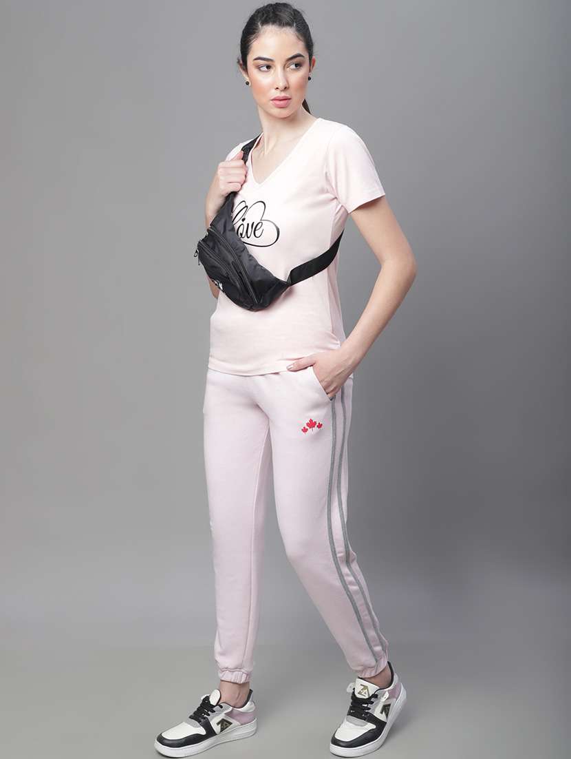 pink cotton blend track pants - 19950735 -  Standard Image - 4