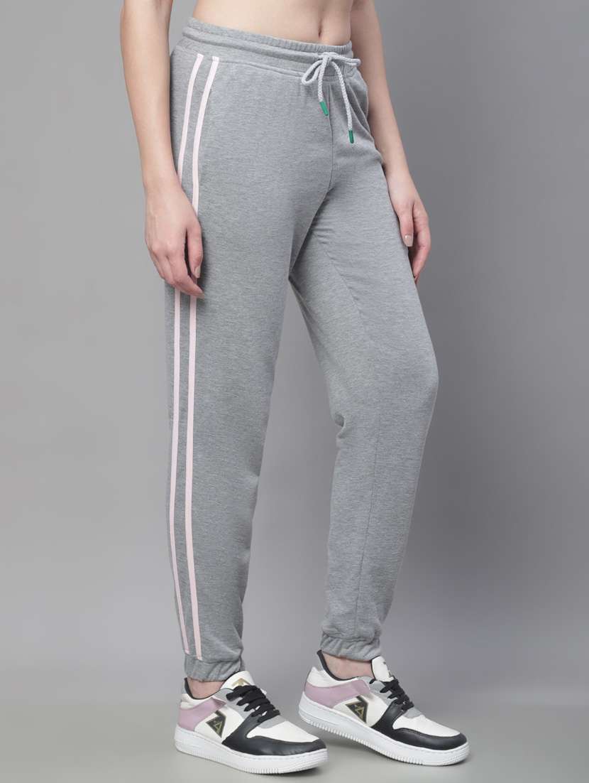grey cotton blend track pants - 19950736 -  Standard Image - 1