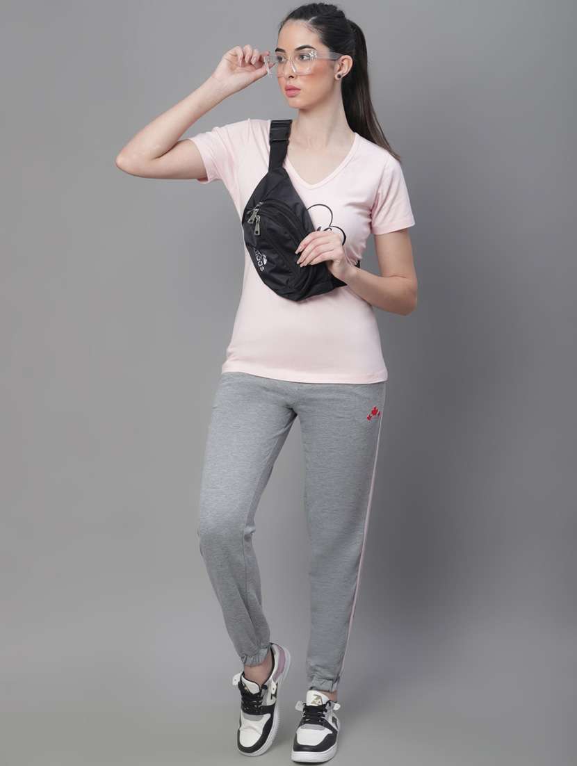 grey cotton blend track pants - 19950736 -  Standard Image - 4