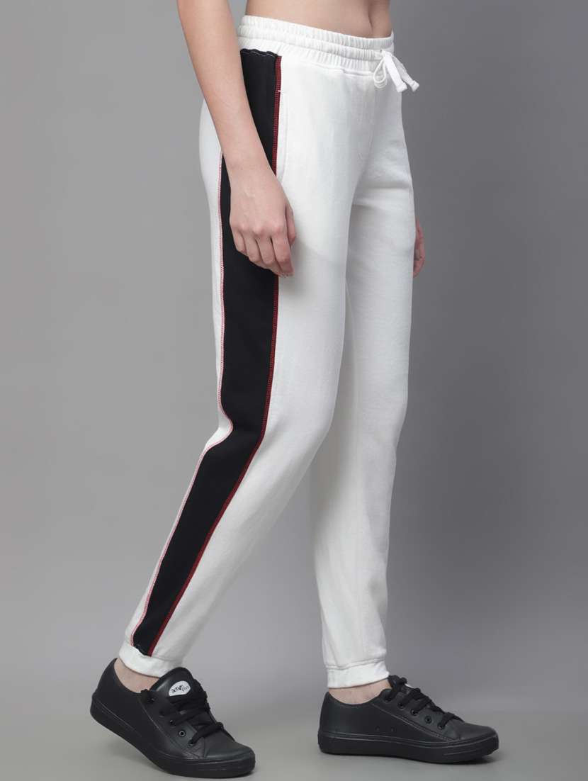 white cotton blend track pants - 19950739 -  Standard Image - 1