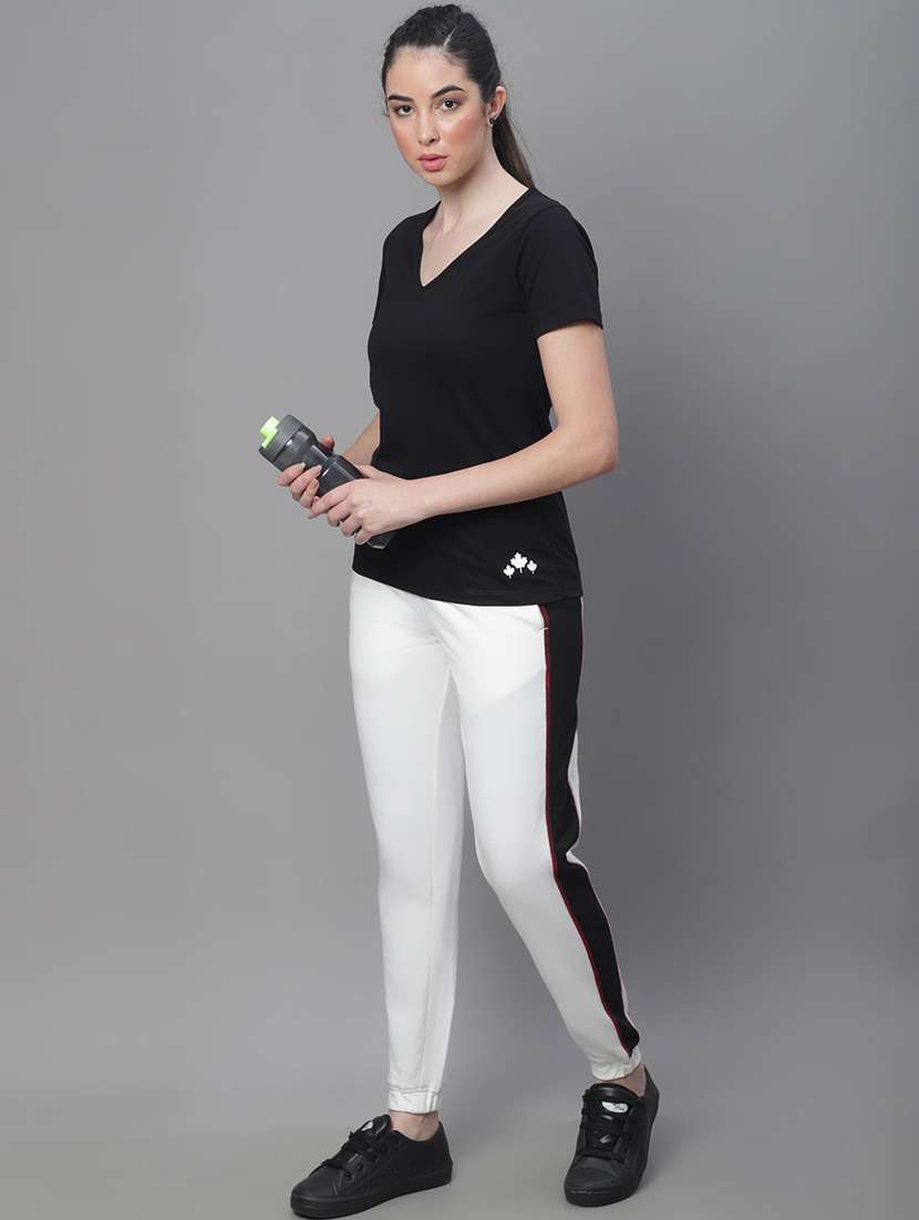 white cotton blend track pants - 19950739 -  Standard Image - 4