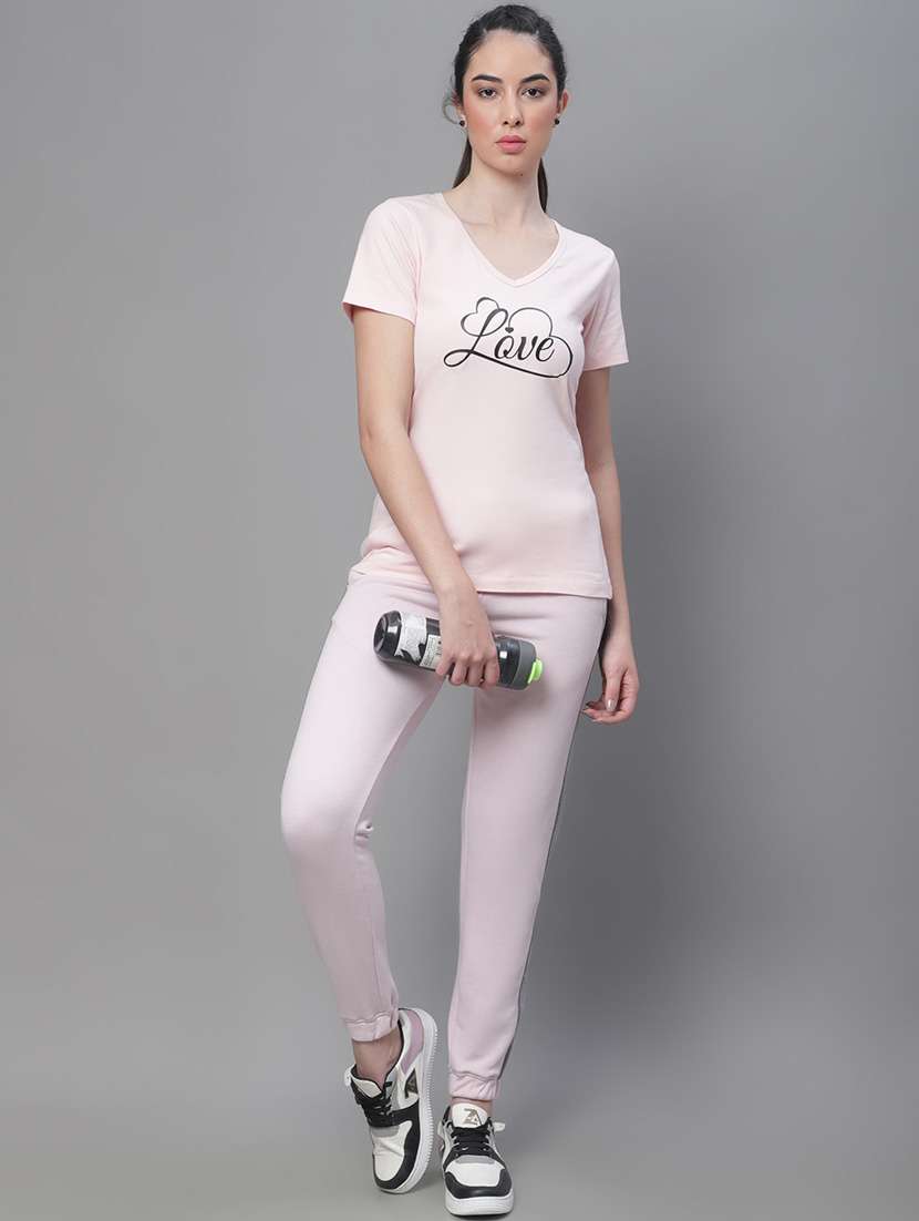 pink cotton blend track pants - 19950741 -  Standard Image - 4