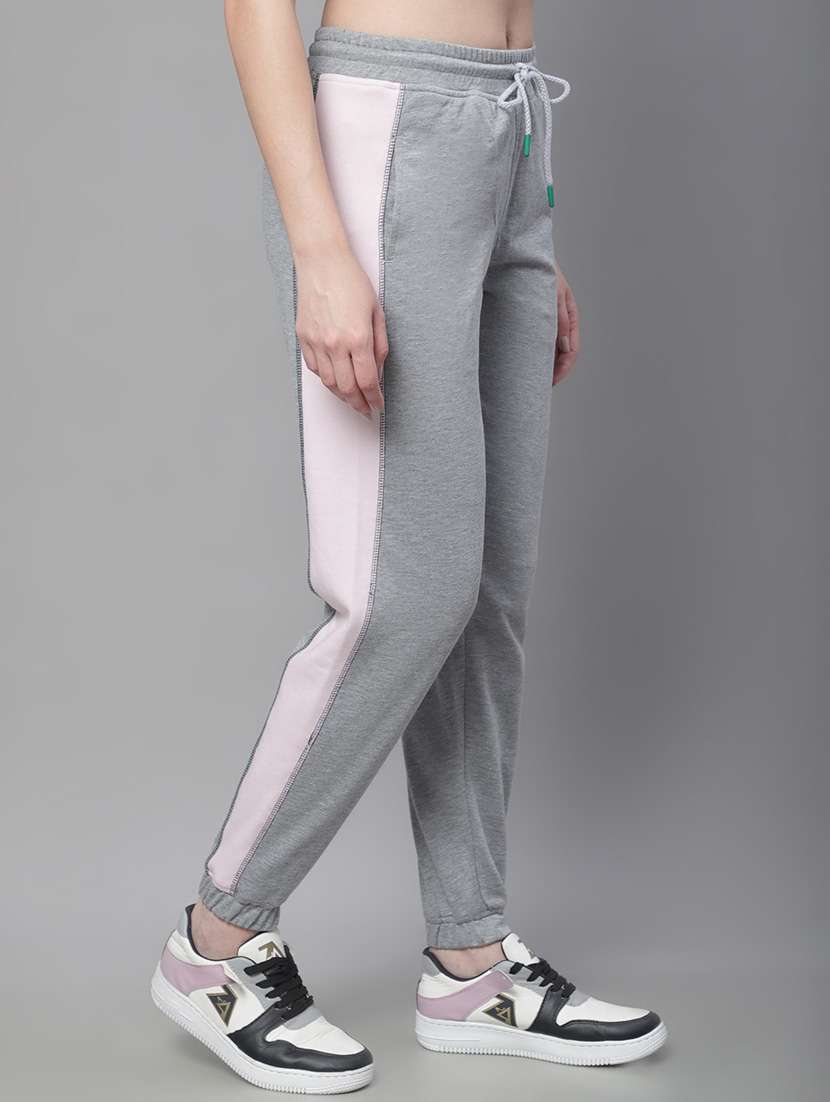 grey cotton blend track pants - 19950742 -  Standard Image - 1
