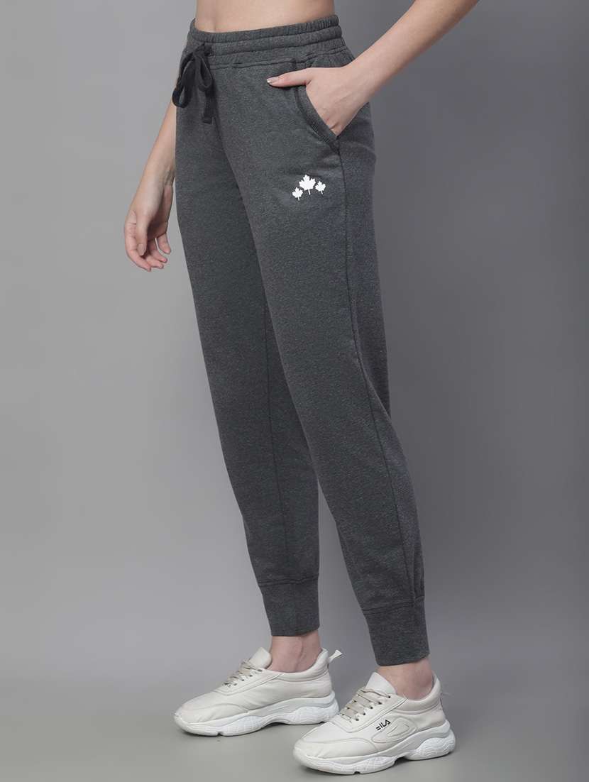 grey cotton blend track pants - 19950748 -  Standard Image - 1