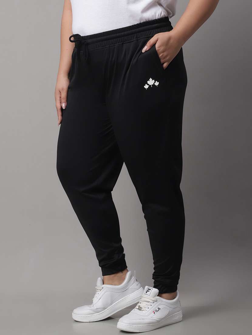 black polyester track pants - 19950753 -  Standard Image - 1