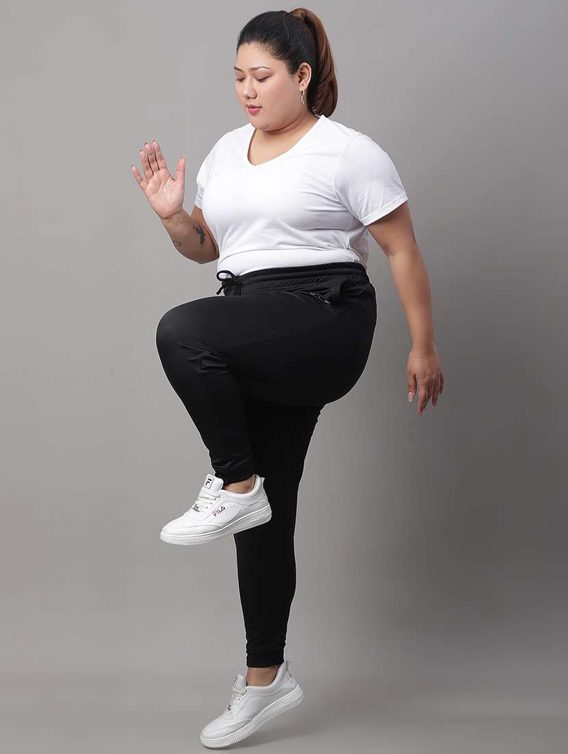 black polyester track pants - 19950753 -  Standard Image - 4