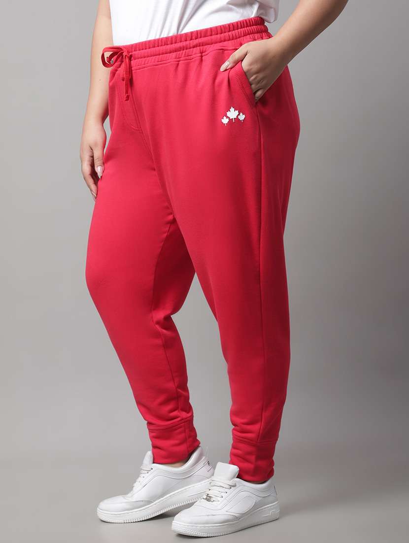 red cotton track pants - 19950756 -  Standard Image - 1