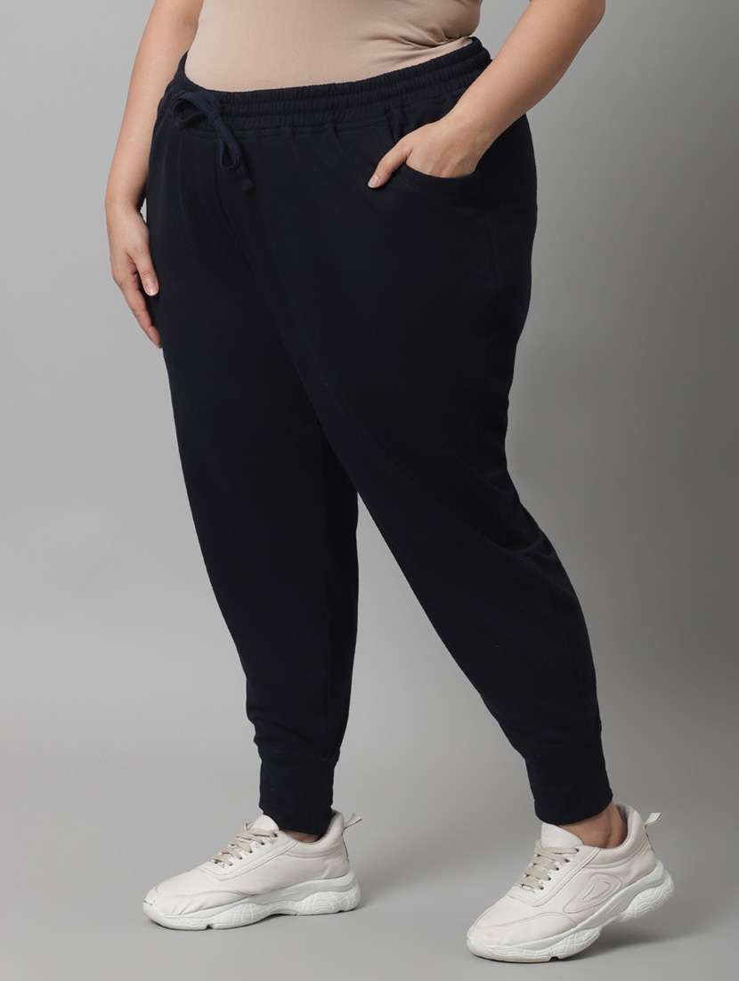 blue cotton track pants - 19950765 -  Standard Image - 1