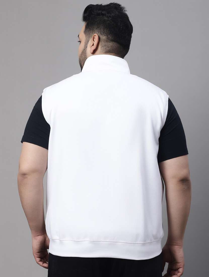 men solid sleeveless casual jacket - 19950771 -  Standard Image - 1