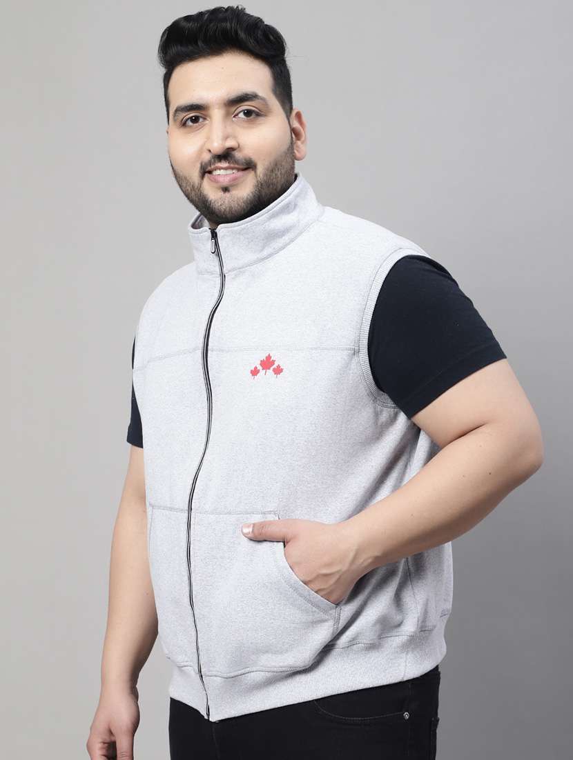 solid cotton casual jacket - 19950772 -  Standard Image - 1