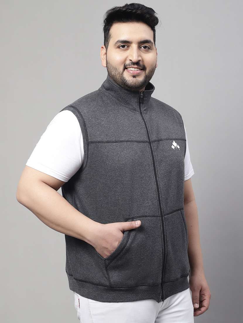 solid cotton casual jacket - 19950775 -  Standard Image - 1