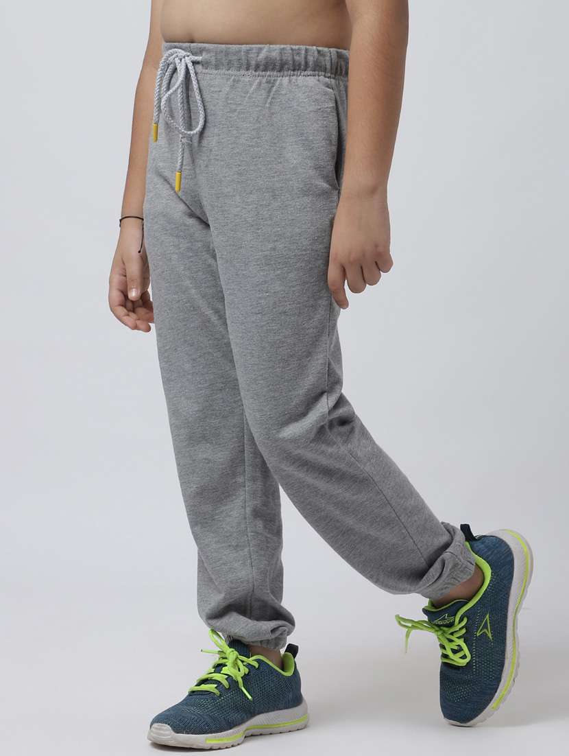 Boys Grey Cotton Track Pants Buy HELLCAT Grey Trendy Solid Cotton