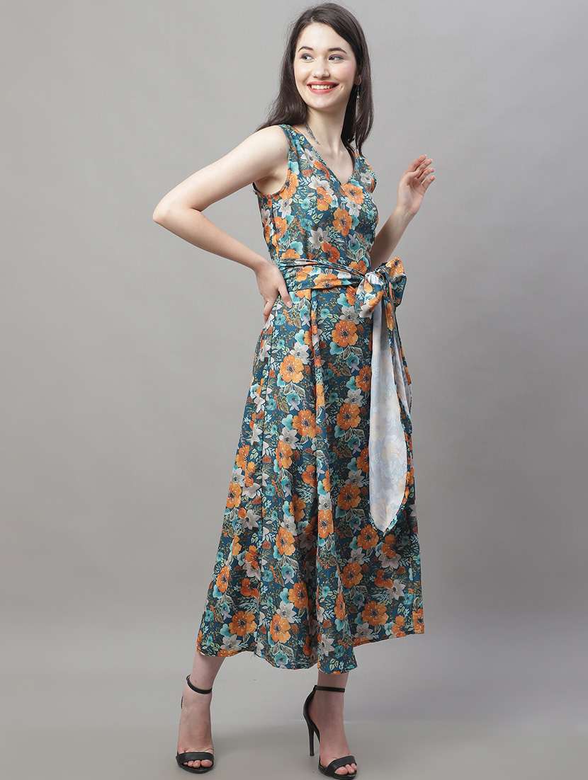 women's fit & flare floral dress - 19950825 -  Standard Image - 1