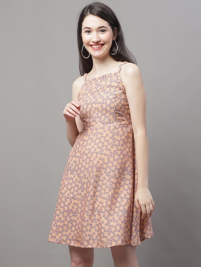 women's fit & flare solid dress - 19950828 -  Zoom Image - 0