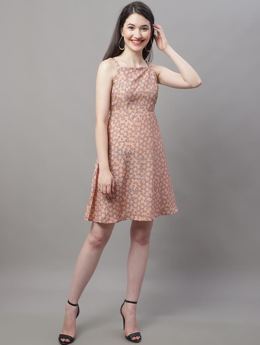 women's fit & flare solid dress - 19950828 - Standard Image - 4