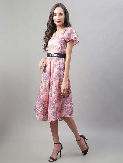 women's fit & flare floral dress - 19950830 -  Standard Image - 0