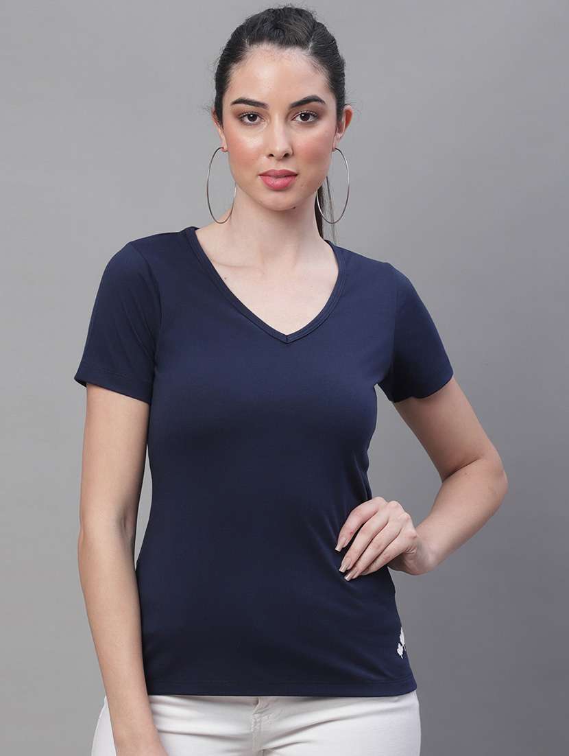 women's plain v neck t-shirt