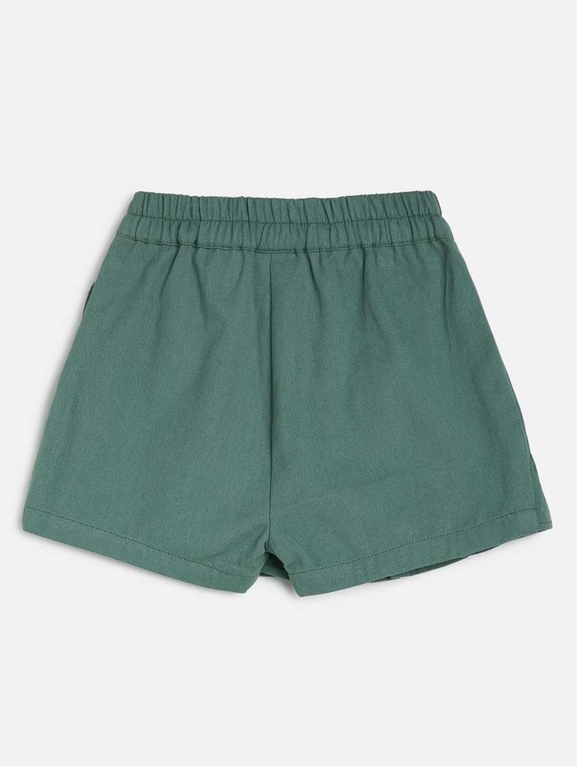 green solid shorts - 19951729 -  Standard Image - 1