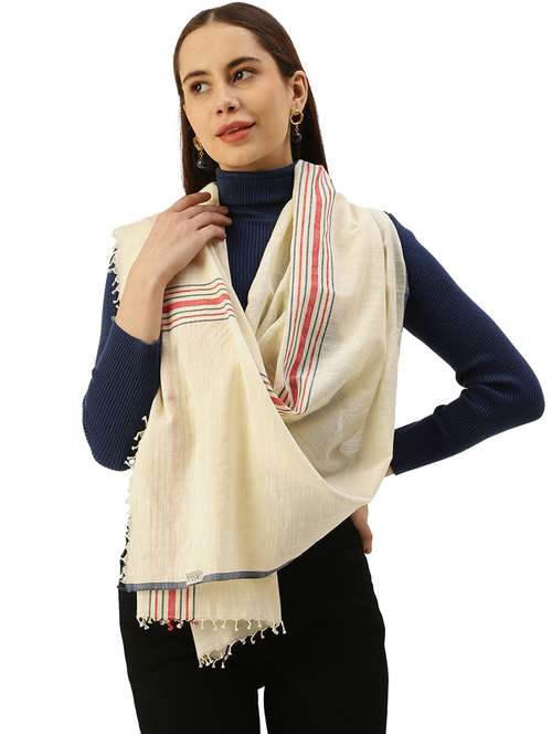 white cotton scarf - 19951737 -  Standard Image - 0