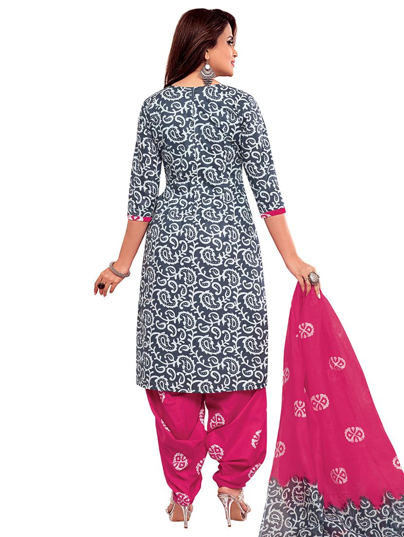 printed unstitched patiyala suit - 19953957 -  Standard Image - 1