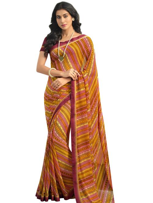 women's leheriya multi colored saree with blouse - 19954076 -  Standard Image - 0