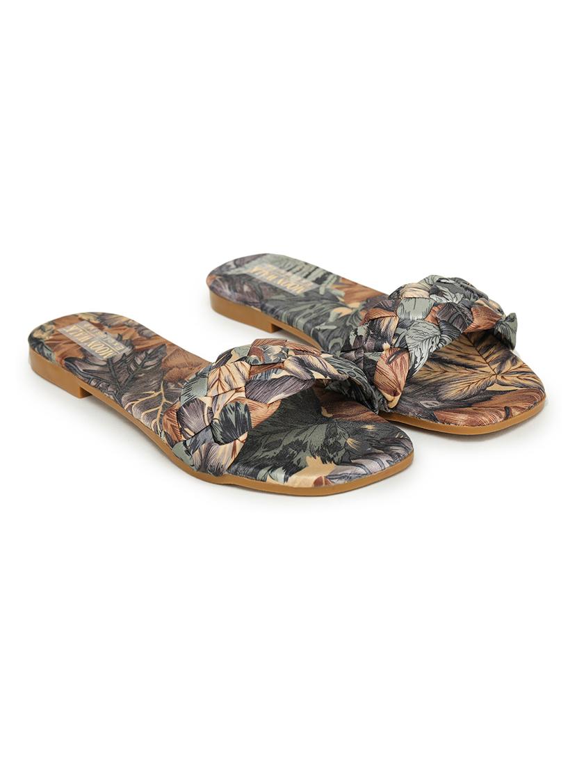 printed synthetic slip on sandal - 19954539 - Standard Image - 1