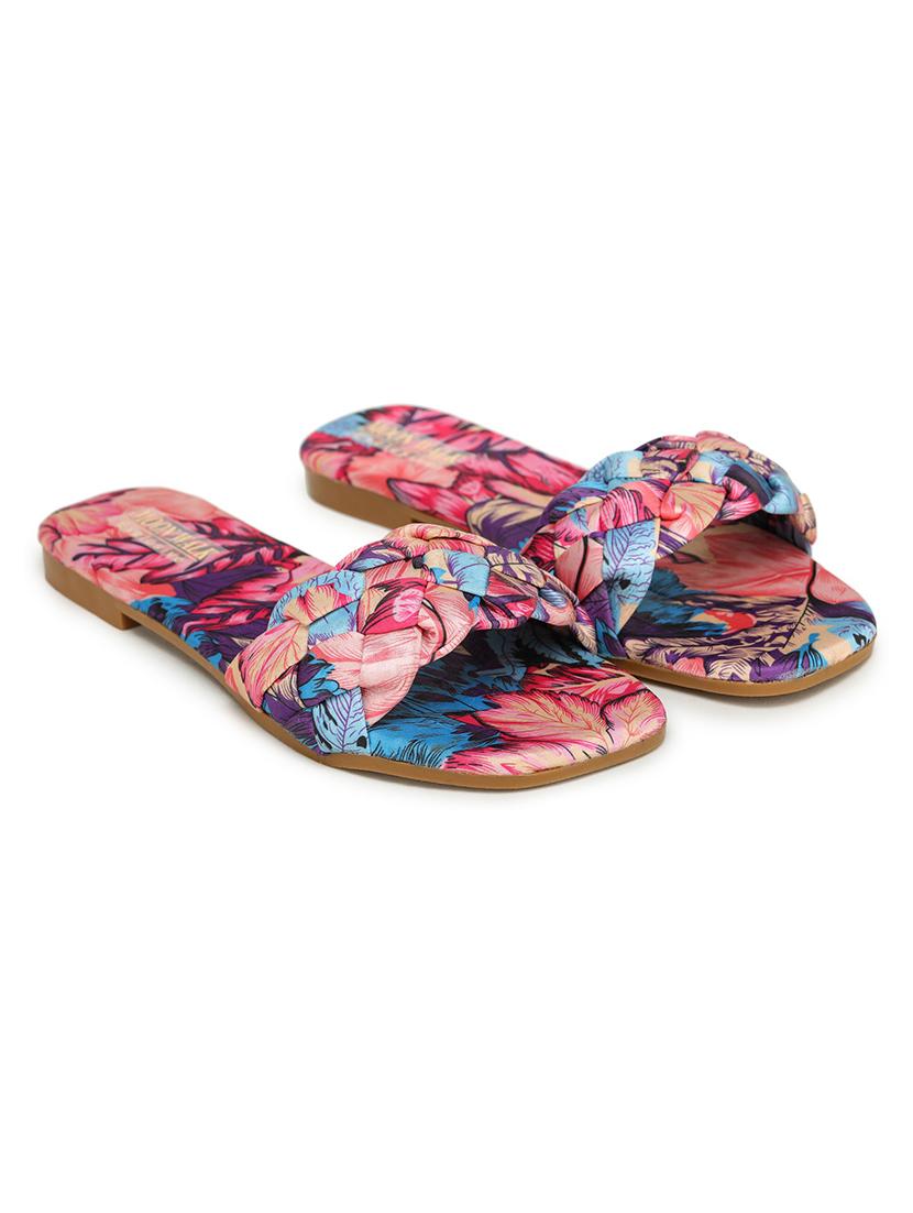 printed synthetic slip on sandal - 19954543 - Standard Image - 1