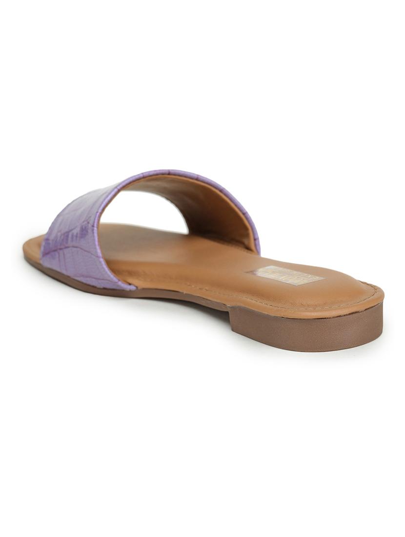 purple synthetic slip on sandal - 19954554 -  Standard Image - 1