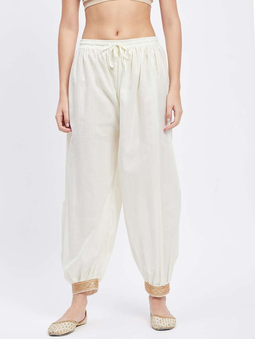 white cotton regular salwars